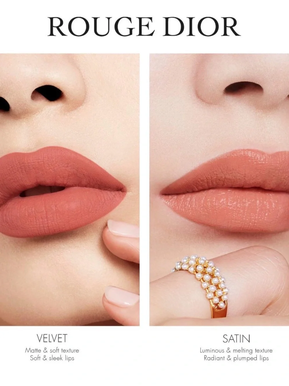 Dior Rouge Dior Lipstick Longwear Velvet Matte in Shade 100 Nude Look